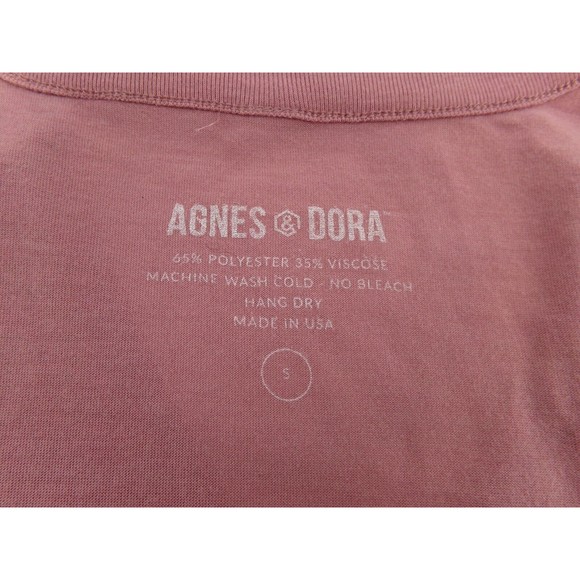 Agnes & Dora Women’s Shirt Medium V-neck Tank top Raw open tank Mauve SM - Picture 6 of 8